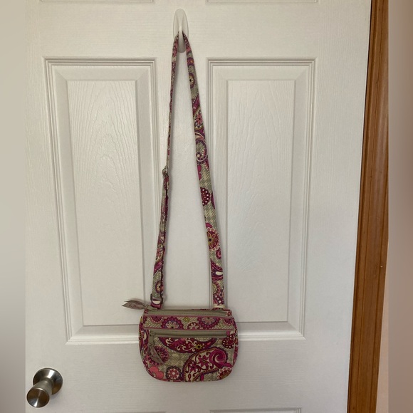 Vera Bradley Cross Body Pink Paisley Meets
Plaid Bag Purse - Picture 3 of 7